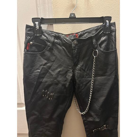 Tripp NYC flawed altered vegan leather black pants - Picture 2 of 13